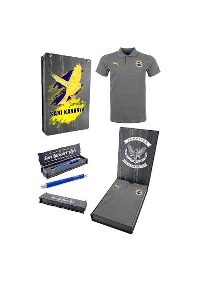 Fenerium Fenerbahçe Lisanslı 2024/25 A Takım Polo Yaka Gri T-shirt + Kalem Set Ahşap Kutulu Gri - Füme - Kırmızı Fenerium Fenerbahçe Lisanslı 2024/25 A Takım Polo Yaka Gri T-shirt + Kalem Set Ahşap Kutulu Gri - Füme - Kırmızı