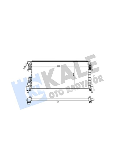 Kale 355555 Motor Su Radyatörü - Audi Q2 2016-2018 1.6 Tdi Dizel 5q0121251eb - 5q0121251ec