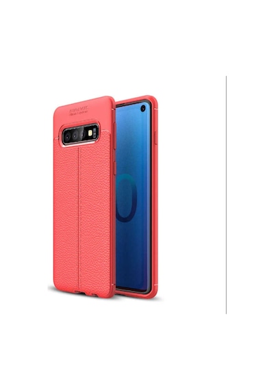 Galaxy S10 Plus Kılıf Zore Niss Deri Desenli Silikon Kılıf