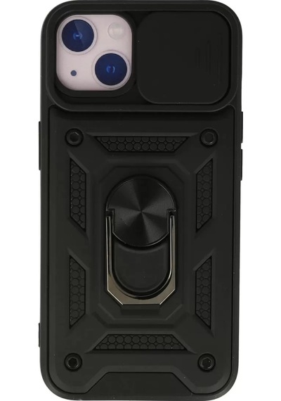 Newface Apple İphone 13 Kılıf Pars Lens Yüzüklü Silikon - Siyah