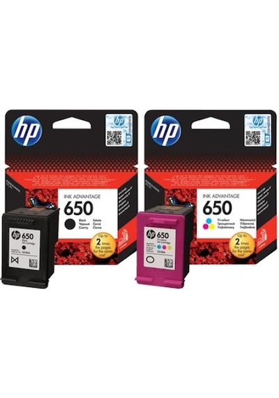 HP 650 2'li Renkli-Siyah Mürekkep Kartuş (Cz101Ae)