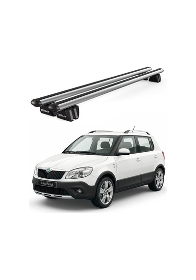 Pençe Skoda Fabia Scout 2009-2014 Uyumlu Gri Ara Atkı 109cm Port Bagaj Tavan Barı