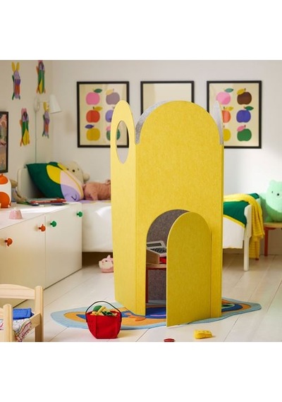 Ikea Grejsımojs Paravan, Sarı-gri, 190x120 Cm