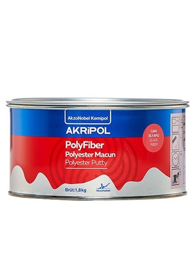 Akripol Polyfiber Fiber Macun Gri 0.9 Kg