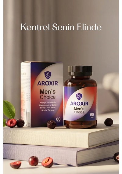 Aroxir Men's Choice Erkek Sağlığı Aronya L-Arjinin Weed Noni Magnezyum Turnera ve Çinko 60 Tablet