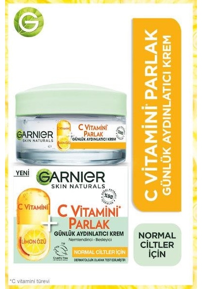 Garnier Günlük Koruyucu Yüz Güneş Kremi SPF50+ 40 ML + C Vitamini Parlak Süper Aydınlatıcı Serum 30 ML + Nemlendirici Jel