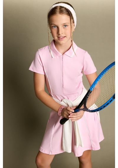 Defacto Kısa Kollu Elbise Kız Çocuk I2536a826hspn693 Pembe-pn693