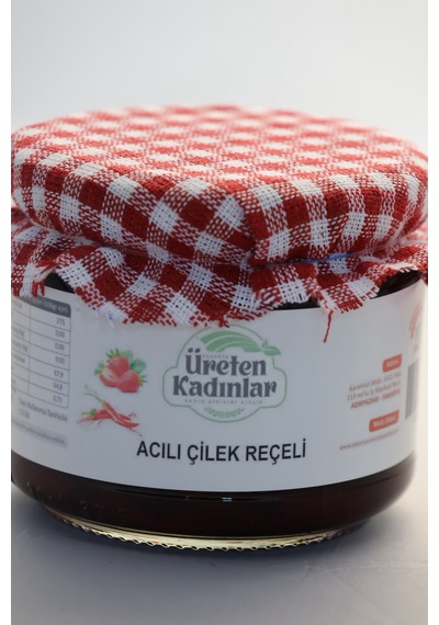 Acılı Çilek Reçeli Ev Yapımı Geleneksel Reçel 300 G