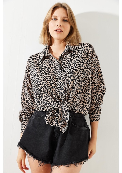 Shade Kadın Leopar Desenli Gömlek Mbms008 60501008 - Leopar