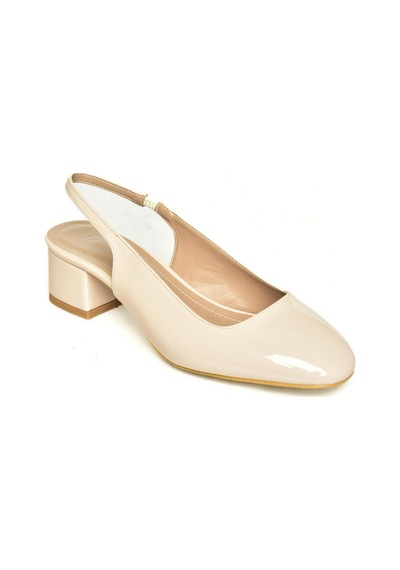 Fox Shoes U404603508 Bej Rugan Alçak Topuklu Kadın Ayakkabı Bej