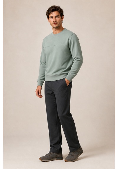 Redline Steni Yeni Sezon Erkek Regular Fit Kışlık Bisiklet Yaka Sweatshirt Mint