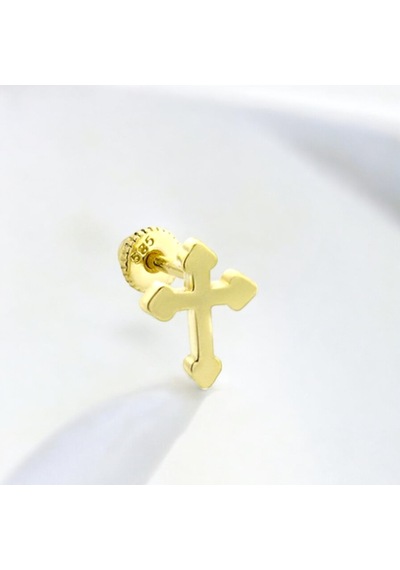 Glorria Altın Haç Helix Piercing Çok Renkli 85124321
