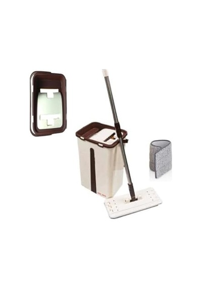 Tr Emirler Yeni Nesil Microfiber Tablet Mop Çift Paspaslı Temizlik Seti 2 Hazneli Tek Ebat