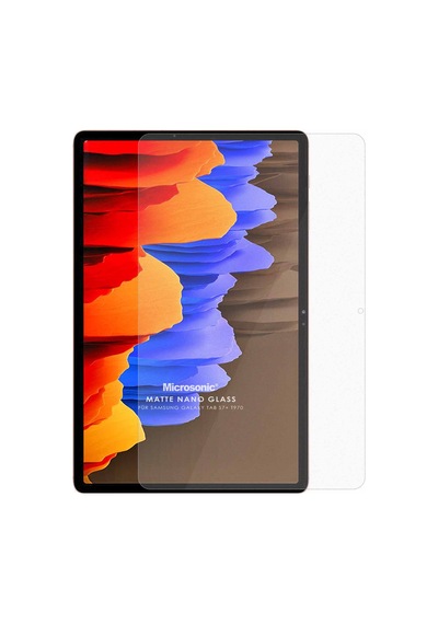 Microsonic Samsung Uyumlu Galaxy Tab S7 Plus T970 Matte Nano Glass Cam Ekran Koruyucu