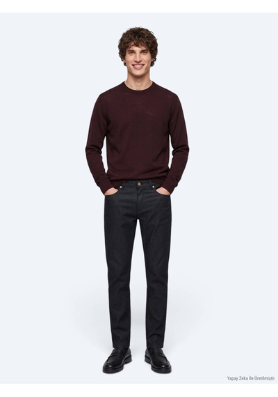 Kip Lacivert Düz Dokuma Slim Fit Spor Pamuk Karışımlı Pantolon