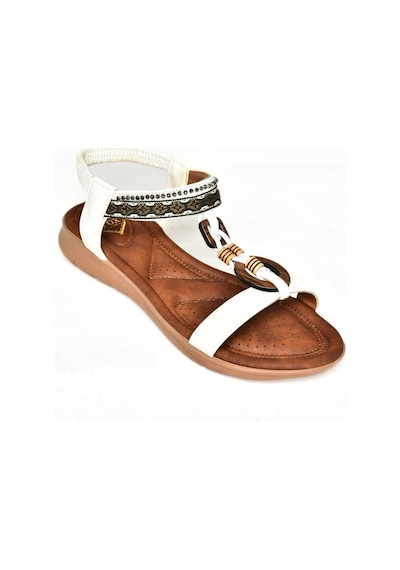 Fox Shoes S258016809 Beyaz Alçak Tabanlı Kadın Sandalet Beyaz