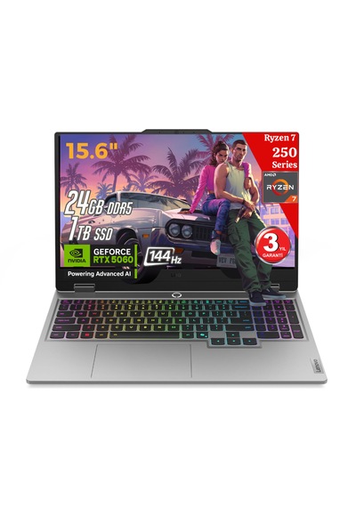 Lenovo LOQ 15AHP10 83JG006FTR-241 Ryzen7 250 24 GB 1 TB SSD RTX5060 15.6" Free Dos Dizüstü Bilgisayar