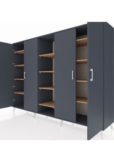 Hyperion Dolap 12 Raflı 4 Kapaklı 220x44x163 Antrasit-antrasit/çam Antrasıt/atlas Çam - Antrasıt Hyperion Dolap 12 Raflı 4 Kapaklı 220x44x163 Antrasit-antrasit/çam Antrasıt/atlas Çam - Antrasıt