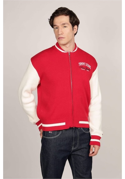 Erkek Tjm Baseball Hırka - Kırmızı Red Hot