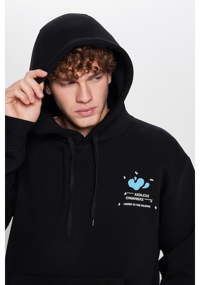 Tudors Unisex Oversize Geniş Kesim Pamuklu Yumuşak Dokulu İçi Polarlı Baskılı Siyah Kapüşonlu Sweatshirt-32508 Siyah Tudors Unisex Oversize Geniş Kesim Pamuklu Yumuşak Dokulu İçi Polarlı Baskılı Siyah Kapüşonlu Sweatshirt-32508 Siyah