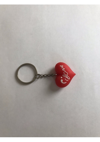 Bd Tekstil Kalp Aşk Love Plastik Kırmızı Renkli Anahtarlık