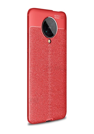 Microsonic Xiaomi Redmi K30 Pro Kılıf Deri Dokulu Silikon