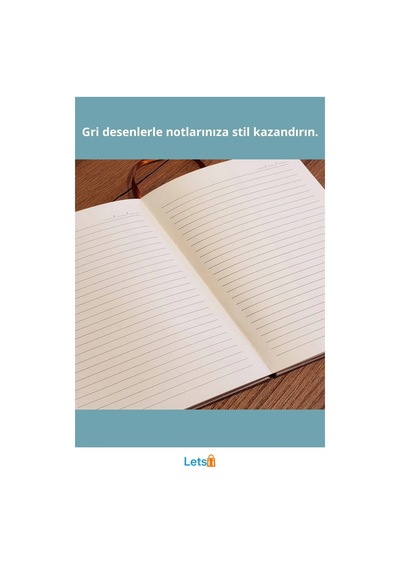 Desenli Gri Renk Kaliteli Deri Defter Şık Ve Modern Çok Renkli