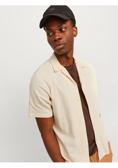 Jack & Jones Erkek Kısa Kollu Keten Gömlek - 12256235 001