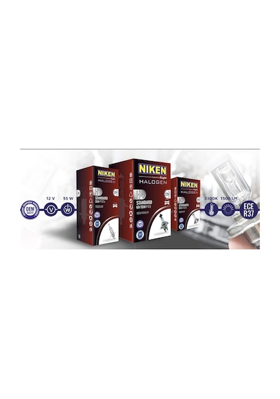 Nıken H4 Uzun-kısa 1 Adet 60w/55w Halojen Ampul P43t