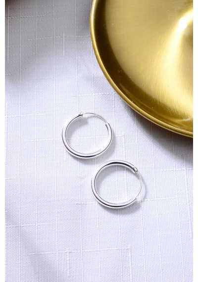 925 Ayar Gümüş Trend Halka Küpe 2mm - 20mm Gümüş