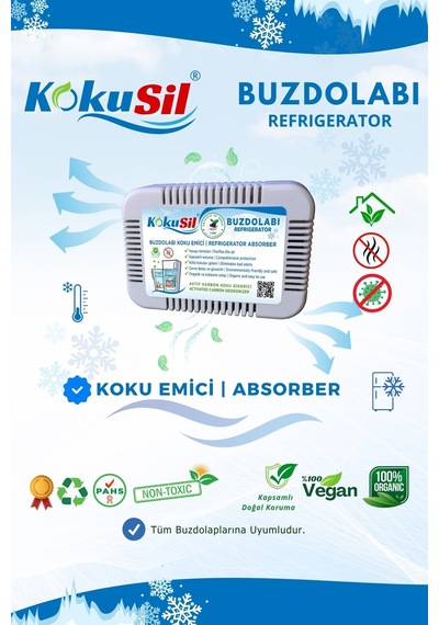 Kokusil Buzdolabı Koku Giderici Ve Koku Emici Doğal Aktif Karbon