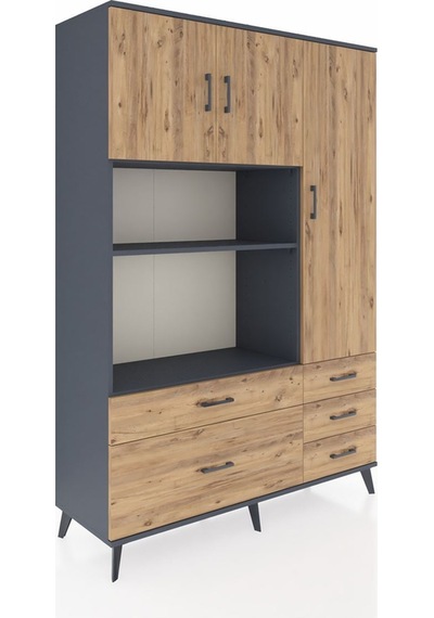 Hyperion Dolap 7 Raflı 5 Çekmeceli 3 Kapaklı 132x44x195 Antrasit-çam/çam Atlas Çam/atlas Çam Hyperion Dolap 7 Raflı 5 Çekmeceli 3 Kapaklı 132x44x195 Antrasit-çam/çam Atlas Çam/atlas Çam