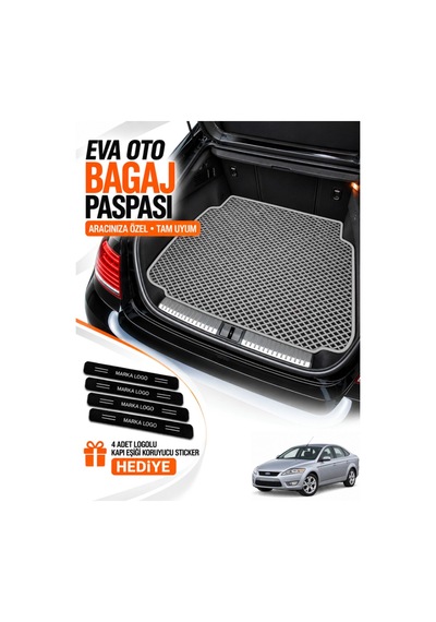 Ford Mondeo 2007-2014 Uyumlu Eva Bagaj Paspası Araca Özel Açık Gri
