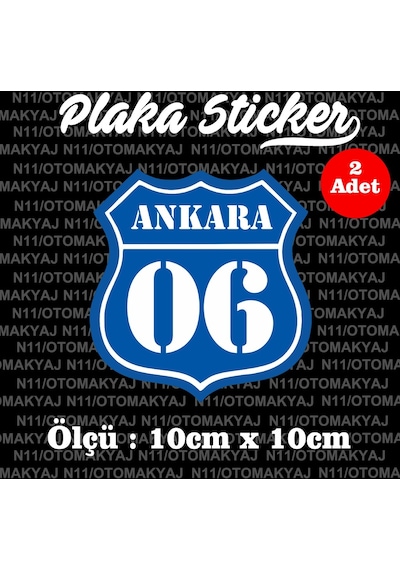 06 Ankara İl Şehir Plaka Sticker Futbol Spor Kulüb