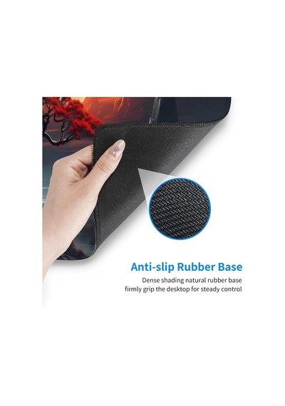 Darkness Red Moon Masa Matı Japon Mouse Pad, Büyük Kiraz Çiçeği Masa Örtüsü, Xl Anime Oyun Klavyesi Mat, Kaymaz