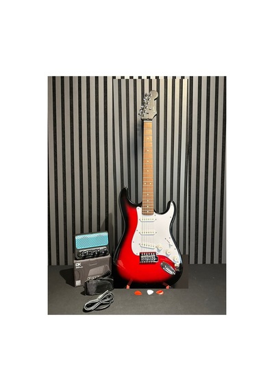 Elektro Gitar Seti Mini Şajlı Bluetooth Distorsion+reverb Li Amfi Kılıf Askı Pena Kablo