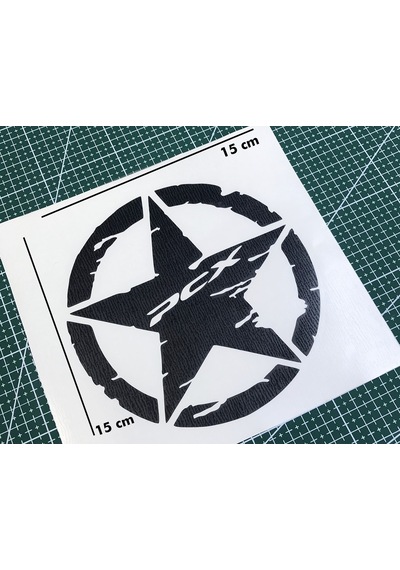 Deeb Army Pcx Yıldız Sticker Etiket Mat Siyah 2 Adet