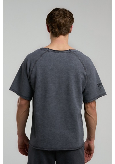 Everlast Ny Street Oversize Geniş Yaka Füme Erkek Tişört Füme