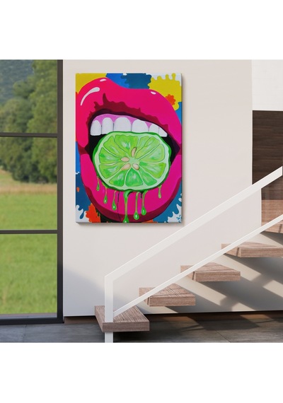 Pop Art, Sokak Sanatı Renkli Dekoratif Duvar Tablosu-6127 70 X 100