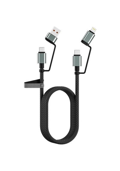 4 Ü 1 Arada 100w Akıllı Tasarım Yüksek Dayanıklılık Çoklu Uyumlu Örgülü Hızlı Şarj Kablosu Standart