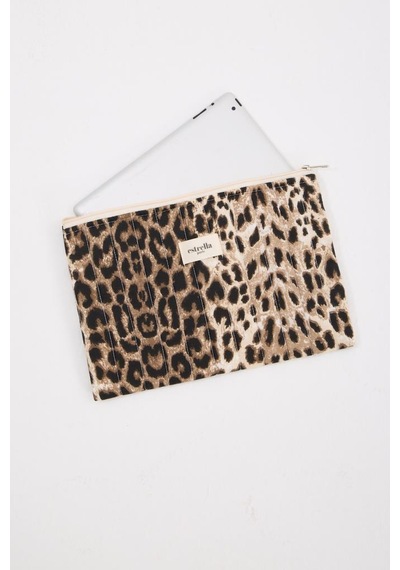 Estrella Paris Nobel Tablet Çantası Kılıfı Leopar 11 İnç 31 X 21 Cm