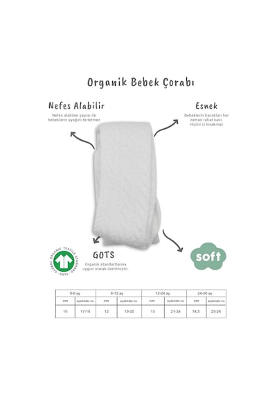 Tekli Zikzak Kabartma Penye Külotlu Çorap Bs50108 Beyaz Renkli Çok Renkli