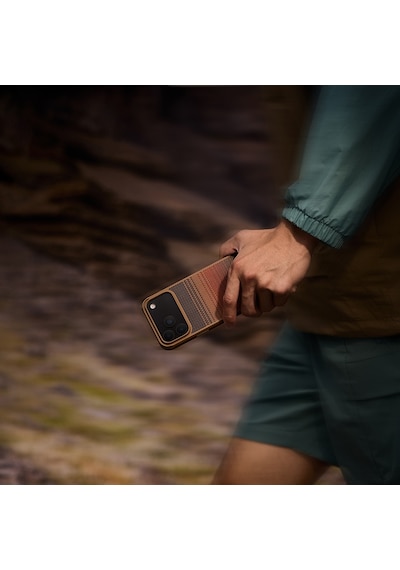 Apple Uyumlu iPhone 17 Pro Max Kılıf M-safe Pitaka Tactile Woven Sunset-moonrise Aramid Pro Guard Seri Kahverengi Kahverengi