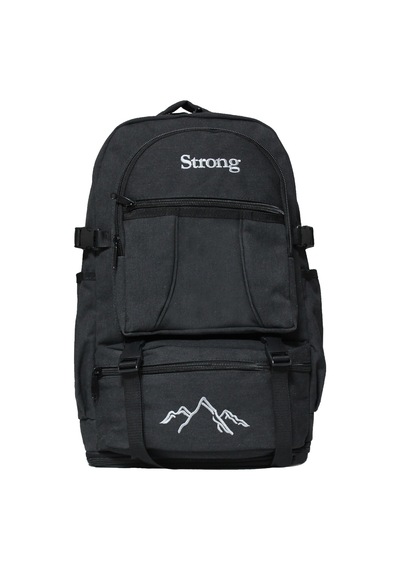 Unisex Körüklü Kanvas Kumaş Laptop Bölmeli Outdoor Sırt Çantası Dağcı Sırt Çantası Escp02 Siyah Siyah