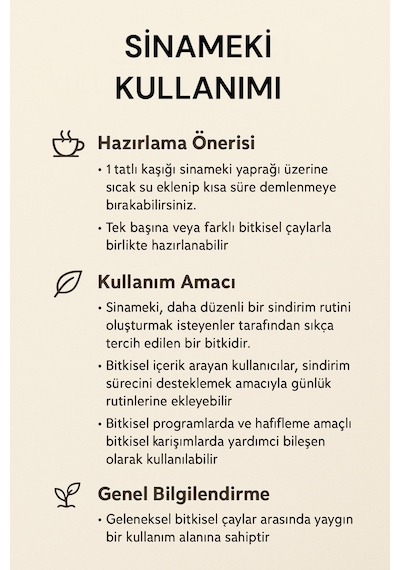 Sinameki 100 Gr Sinameki Çayı Doğal Sinameki Bitki Çayı