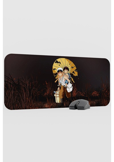 Ateşböceklerinin Mezarı Anime V5 - 70x30 Xl Gaming Kauçuk Kaymaz Taban Mouse Pad Fare Altlığı