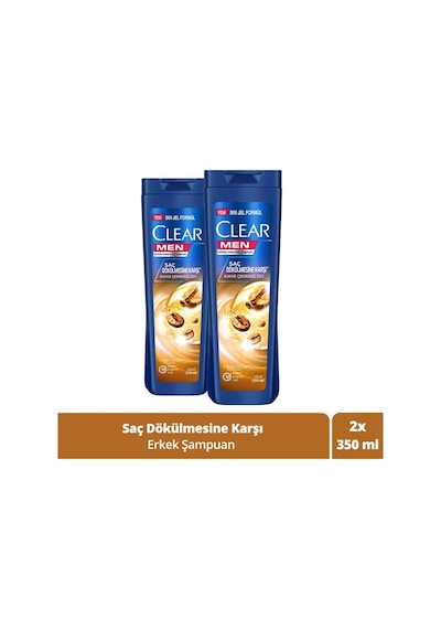 Clear Men Saç Dökülmesine Karşı Kahve Çekirdeği Özü Şampuan 2 x 350 ML