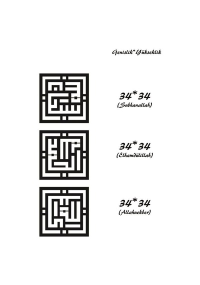 Subhanallah Elhamdülillah Allahuekber Tablosu Ahşap Dekoratif Tab