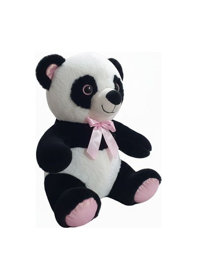 Pembe Kurdaleli Panda 55 Cm Çok Renkli