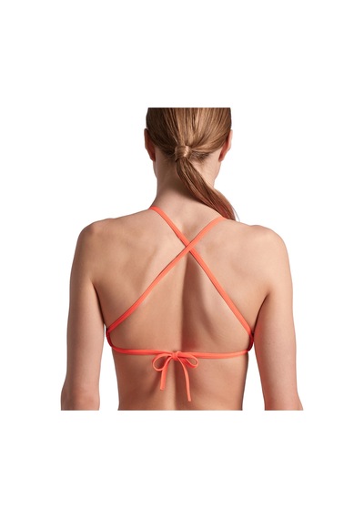 Arena Team Swim Top Tie Back Solid Kadın Pembe Yüzücü Bikini Üstü 004768300